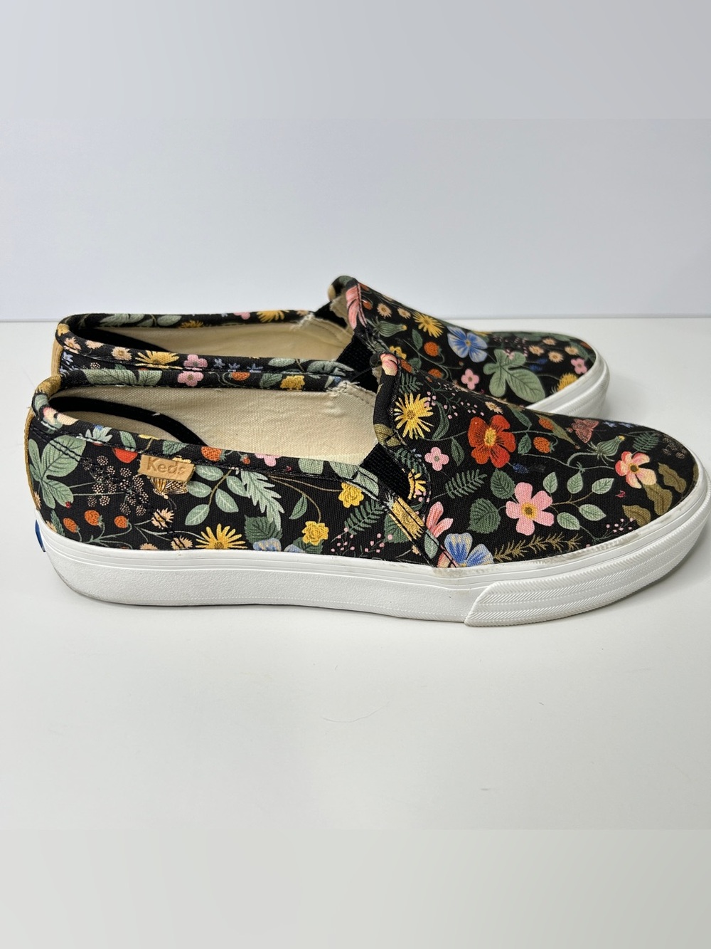 Keds X Rifle Paper Co. Floral Design Canvas Slip On Shoe size 8 - Picture 4 of 7
